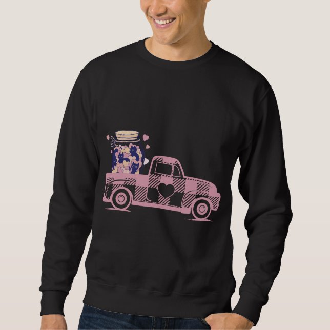 Moletom Pet Lover Gift Idea Dia de os namorados Cat Jar Re (Frente)