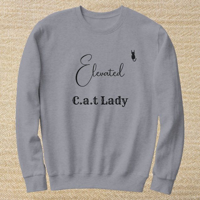 Moletom Pet Lover Grey And Black Script Cat Mom Customized (Criador carregado)