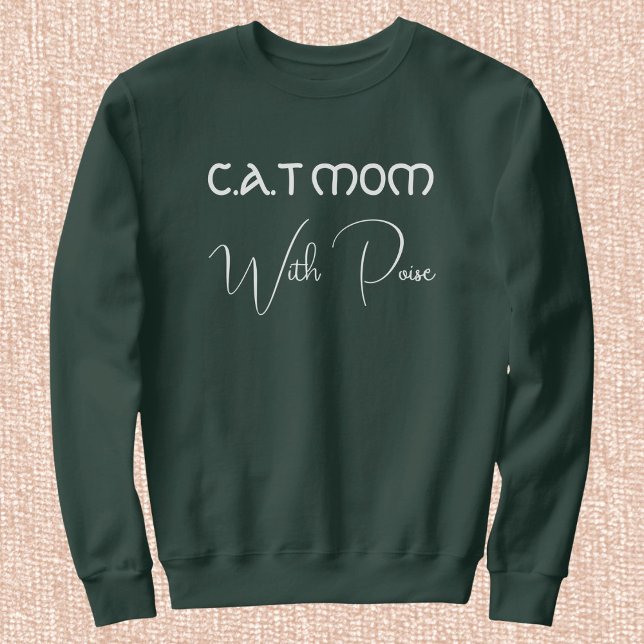 Moletom Pet Lover White Script Deep Forest Custom Cat Mom (Criador carregado)