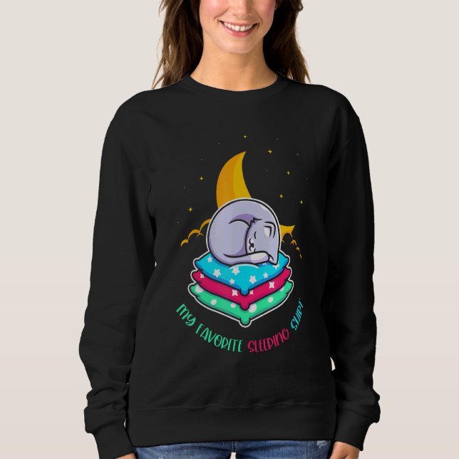 Moletom Pet Moon Night Sleeping Napping Animal Dormindo (Frente)