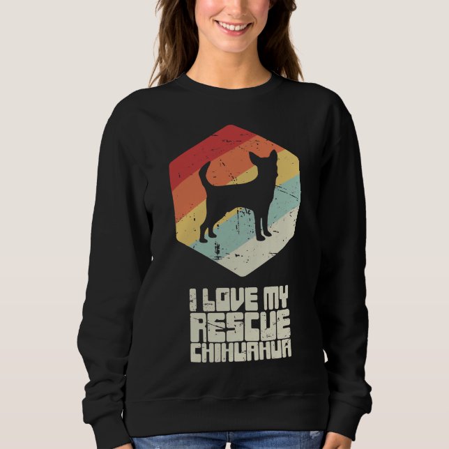 Moletom Pet Rescut Chihuahua Shelter Dog Retro (Frente)