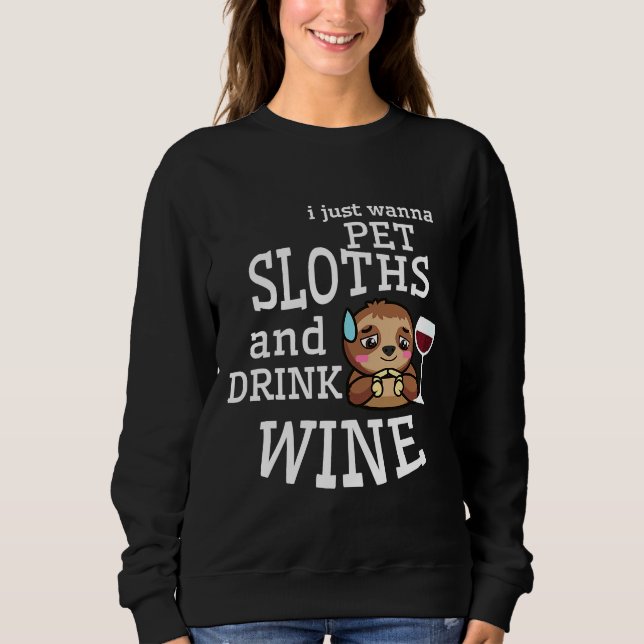 Moletom Pet Sloths Bebe Vinho Engraçado Lama (Frente)