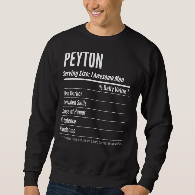 Moletom Peyton Servindo Dimensões Calorias do Rótulo Nutri (Frente)