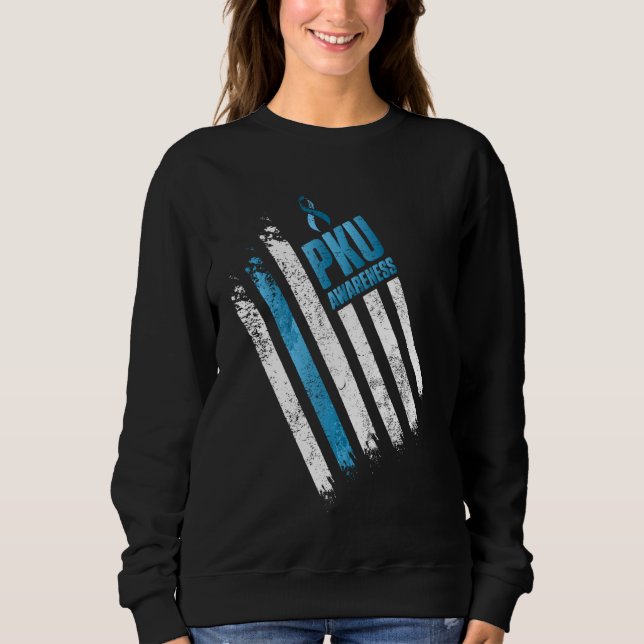 Moletom Phenylketonuria Pku Strong Warrior Us Flagen Aware (Frente)