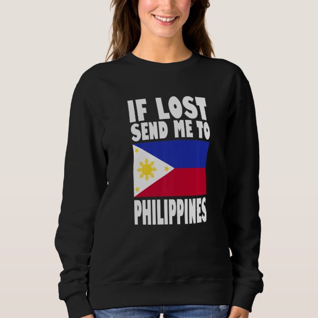 Moletom Philippines Flag Design  If lost send me to Philip (Frente)