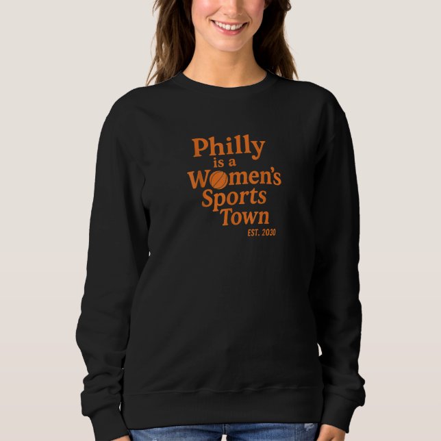 Moletom Philly é uma cidade esportiva feminina Funny Basba (Frente)