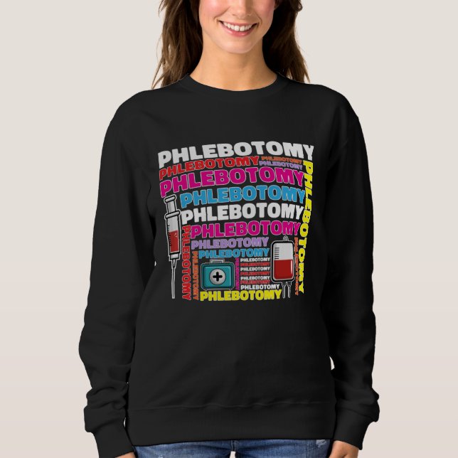 Moletom Phlebotomy Phlebotomist Tech Blood Technician (Frente)