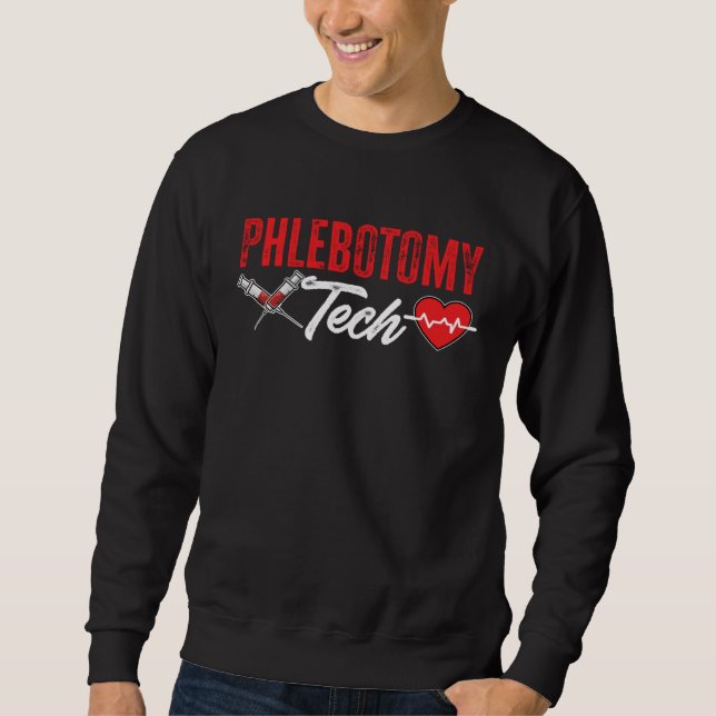 Moletom Phlebotomy Tech Phlebotomist Blood Technician (Frente)