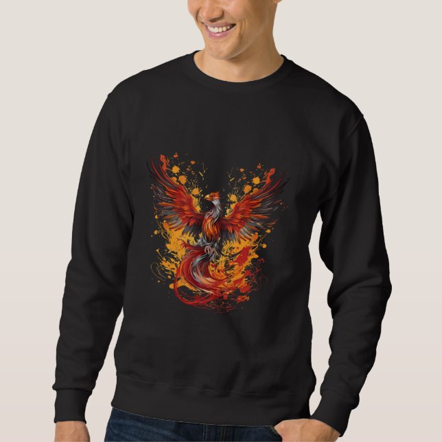 Moletom Phoenix Firebird renasceu Rejuvenescimento Mítico  (Frente)