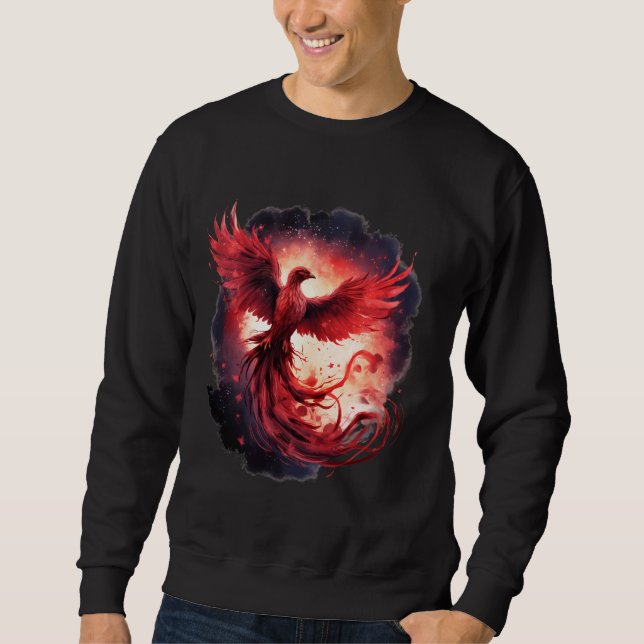 Moletom Phoenix Mythic Bird Fire Phoenix Bird Rejuvenati (Frente)