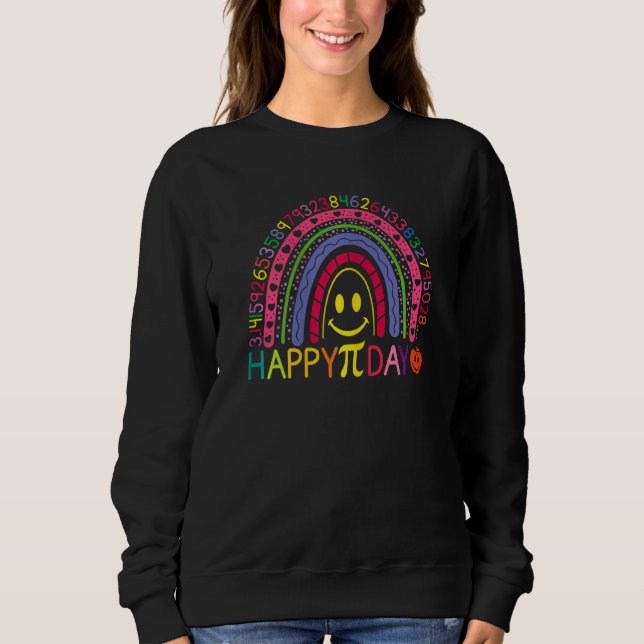 Moletom Pi Day Rainbow Math Funny Happy Pi Day Rainbow Mat (Frente)