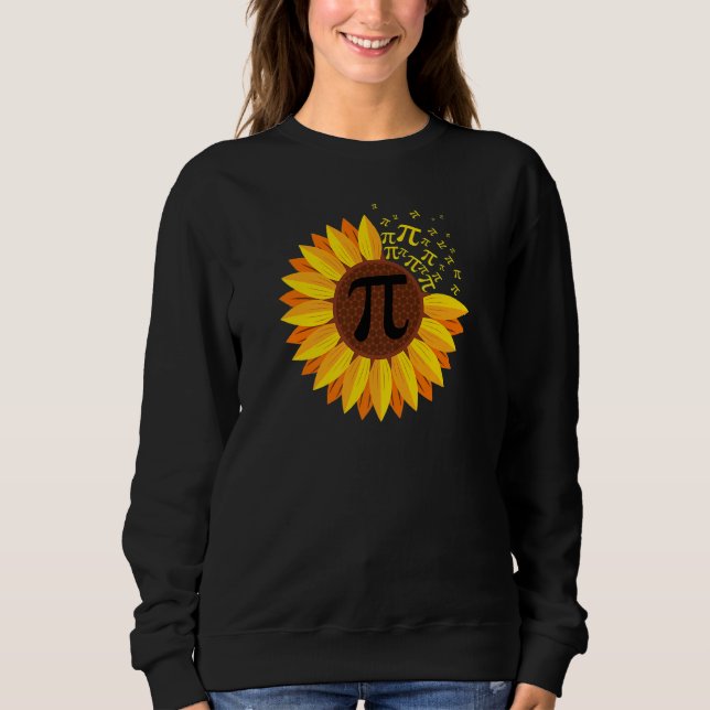 Moletom Pi Day Sunflower Pi Number Símbolo Math Themed Sci (Frente)