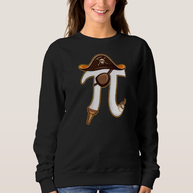Moletom Pi Pirate Funny Pi Day Homens Mulheres Professora  (Frente)