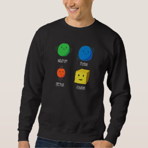 Moletom Piada física Neutron Proton Eletron Crouton Scien