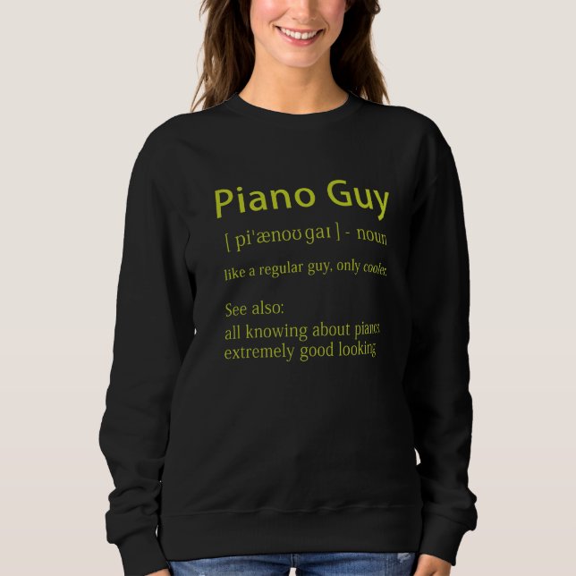 Moletom Piano Guy Definition  Pianist Music Notes Musician (Frente)
