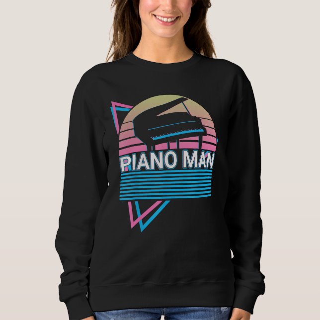 Moletom Piano Man Keyboard Piano Retro (Frente)
