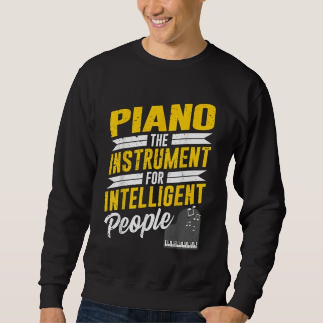Moletom Piano Pianist Music Keyboard Musician Quote Gag Ou (Frente)
