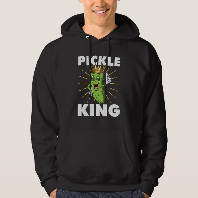 Moletom Pickle King Veggie Comida Sobre o Funny Vegan Vege (Frente)