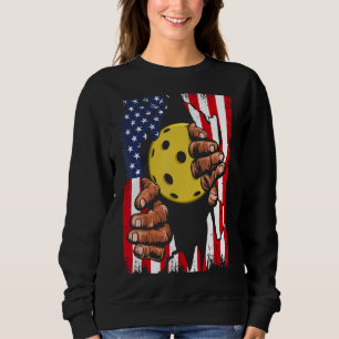 Moletom Pickleball American Flag Patriótico Usa Para Pickl