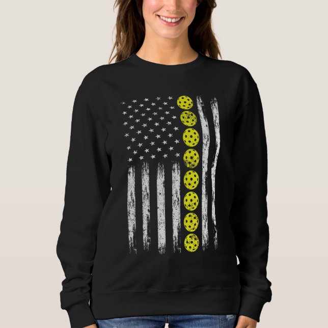 Moletom Pickleball de Bandeira Americano (Frente)