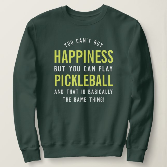 Moletom Pickleball é Felicidade Engraçado Presente de Pick (Frente do Design)