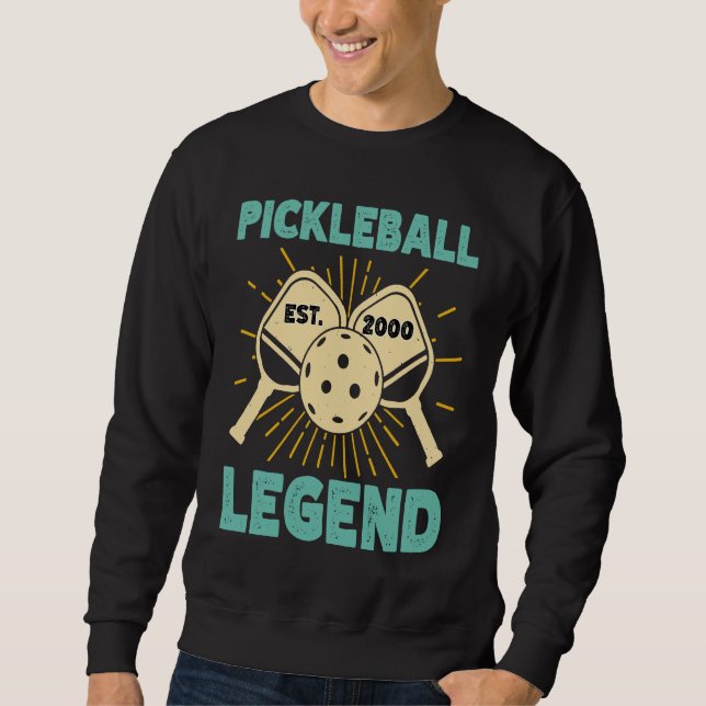 Moletom Pickleball Legend Est 2000 Vintage Retro  Legendar (Frente)
