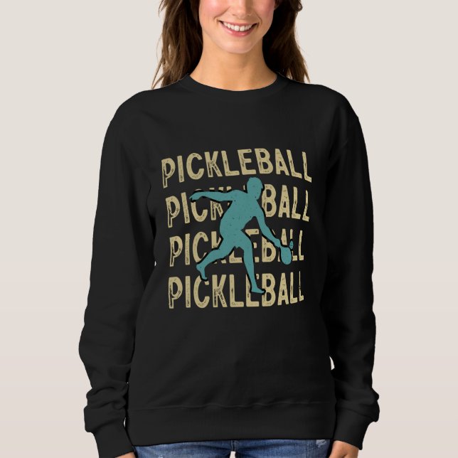 Moletom Pickleball Pickleball Retro Vintage 70's 80's  3 (Frente)