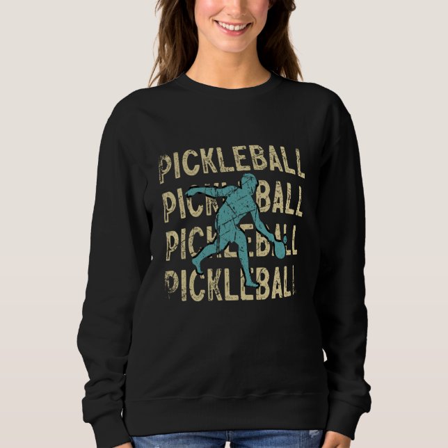 Moletom Pickleball Pickleball Retro Vintage 70's 80's  7 (Frente)