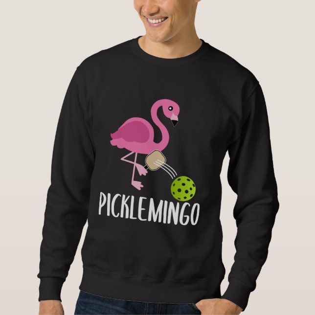 Moletom Pickleball Player Paddleball  Picklemingo Pink Fla (Frente)
