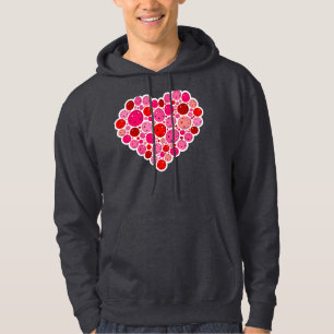 Moletom Pickleball Preenchido Coração Rosa e Amor Vermelho