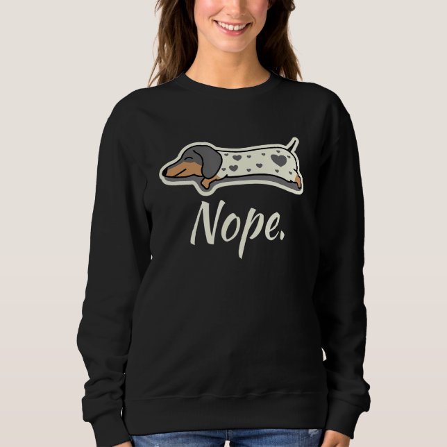 Moletom Piebald Dachshund Dog Nope Dachsie Wiener Dox (Frente)