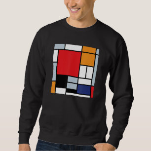 Moletom Piet Mondrian - Composição com Plano Vermelho Gran