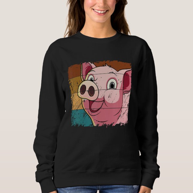 Moletom Pig Face, Animal Lover For Men Women, Farming Farm (Frente)