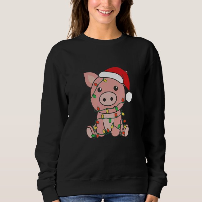 Moletom Pig Merry Christmas Winter Pigs Christmas 1 (Frente)