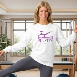 Moletom Pilates Reformer-Roxo Gráfico