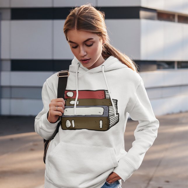 Moletom Pilha de Leitura da Biblioteca de Livros (Criador carregado)