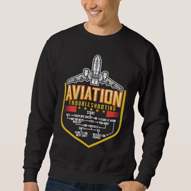 Moletom Pilot Aviation Aircraft Mechanic Flight Instructor (Frente)
