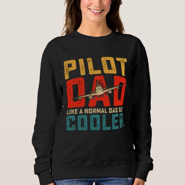 Moletom pilot for dad father aviation airplane pilot (Frente)