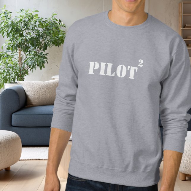 Moletom Pilot Typography, Cool Simple Aviation (Criador carregado)