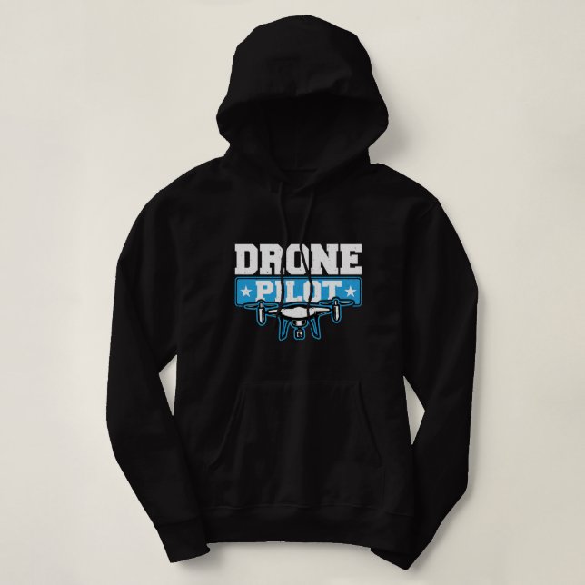 Moletom Piloto de Drone Operador de Drone Funny Quadcopter (Frente do Design)