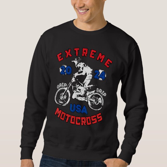 Moletom Piloto Extremo de Motocross de Bicicleta de Terra  (Frente)