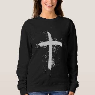 Moletom Pincel Cruz de Jesus Símbolo Vintage para Orações