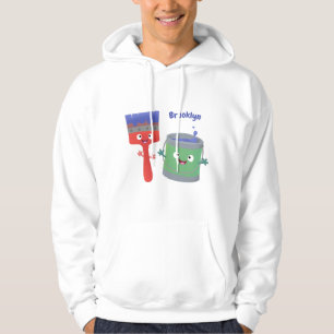 Moletom Pincel de pintura e personagens de desenho animado