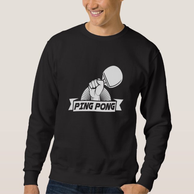 Moletom Ping Pong Racket Paddet Ball Game Mesa Pla (Frente)