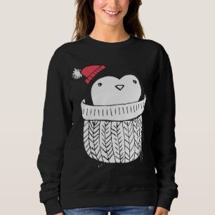 Moletom Pinguim-bebê-gafanhoto de Natal em Turtleneck Swea