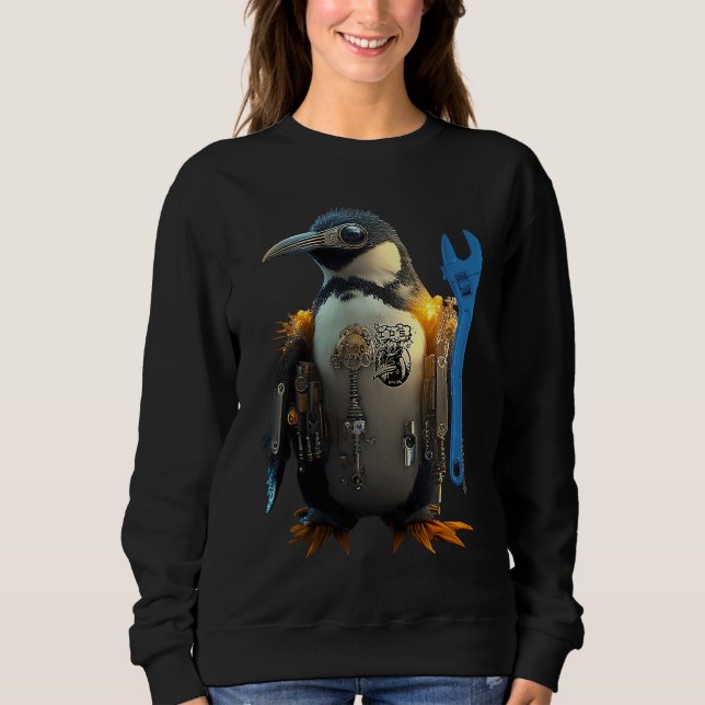 Moletom Pinguim com Chave Azul (Frente)