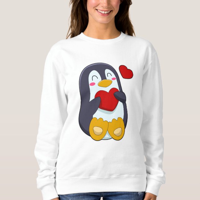 Moletom Pinguim com coração (Frente)