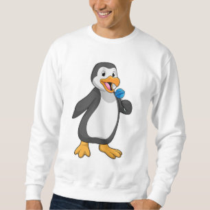 Moletom Pinguim com doces de pirulito