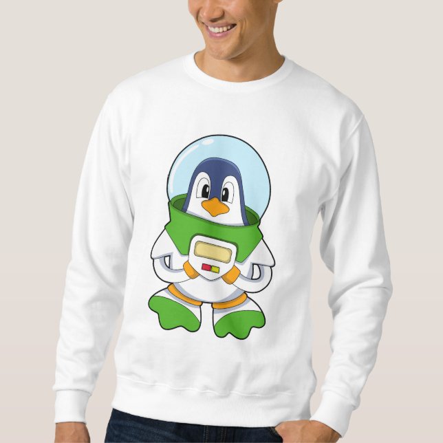 Moletom Pinguim como astronauta com fantasia (Frente)