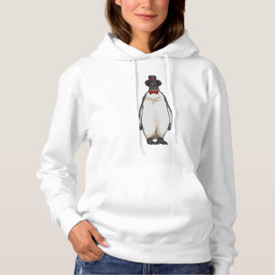 Moletom Pinguim como cavalheiro com chapéu